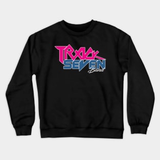 Pink and Blue Track Seven Band Logo Crewneck Sweatshirt